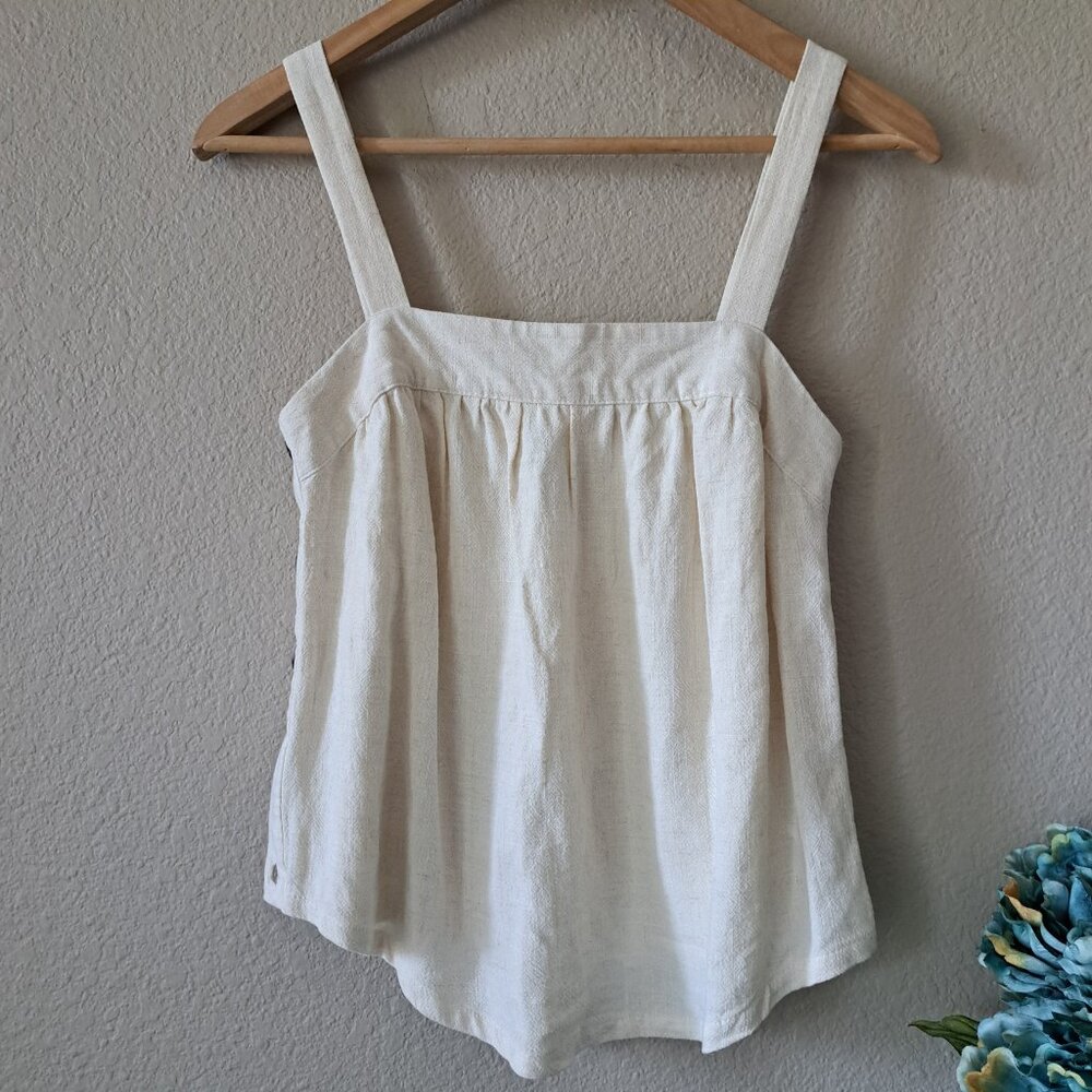 Universal Thread Linen Blend Square Neck Sleeveless Top in Size XS